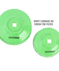 Green rust-resistant cups from Ten Piece Oil Filter Wrench Set With Non Slip Cap Wrenches For Easy Oil Changes