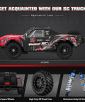 Side view of 4X4 Off Road Brushless RC Short Course Truck 1 14 Scale Blazing Speed Up To 60kmh With 3S Battery details