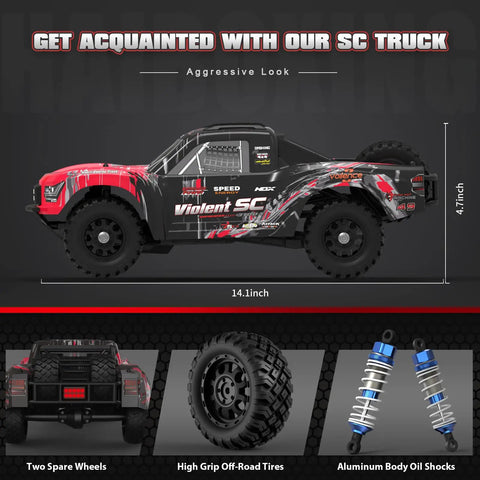 Side view of 4X4 Off Road Brushless RC Short Course Truck 1 14 Scale Blazing Speed Up To 60kmh With 3S Battery details