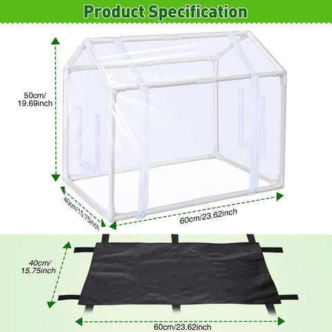 Compact Indoor Greenhouse With Potting Mat And Waterproof Pad For Small Plants, Heavy Duty Portable Clear Plant Tent For Seed Humidity, Perfect For Indoor Garden Nerds