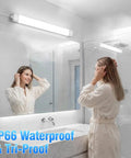 Bright LED Ceiling Light Fixture With Plug 5000K Triproof LED Tube Light 16W installed in bathroom overhead lighting