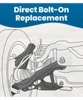 Diagram of Front Lower Control Arm Ball Joint Suspension Kit For Chevy Silverado 2014 2015 2016 2017 Replacement OEM Grade Precision For Seamless Fit And Restored Factory Handling Ready To Roll installed.