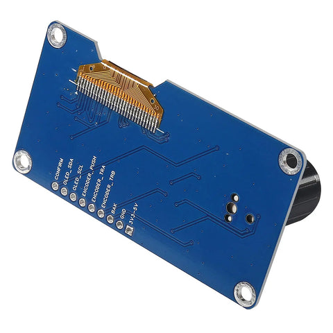 Back view of Two Pack 1.3 Inch OLED Display Module With EC11 Rotary Encoder Button I2C Interface LCD Screen For Arduino White Case SH1106 Driver