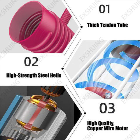 Heavy Duty Pro Grade Screw Conveyor Grain Auger 2200W components: thick tendon tube, steel helix, copper wire motor