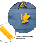 Close-up of yellow plastic zerk cleaner from Five Piece Grease Fitting Tool Set With Ergonomic Handle And Plastic Zerk Cleaner For Industrial Repairs