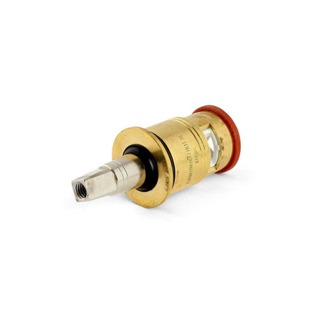 Short Hot Replacement Faucet Cartridge With One Quarter Turn Ceramic Disc Lead Free Polished Chrome Finish Durable Hot Water Tap Cartridge For Commercial Faucets Compatible With Major Commercial Brands