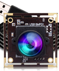 Front view of 16MP USB Camera Module With 170 Degree Fisheye Lens For Raspberry Pi And PC, featuring IMX298 Sensor and UVC USB 2.0 Board.