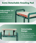 Garden Kneeler And Seat For Easy Potting, Weeding And Outdoor Tasks, Heavy Duty Foldable Stool With 10 Inch Thick Pad