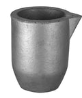 Heavy Duty Clay Graphite Crucible With Pour Spout For Metal Melting And Foundry Work smooth finish and spout for liquid transfer.