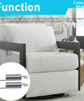 Top Shelf Recliner Springs Two Pack With Long Neck Hooks Provide Rock Solid Tension For Couch Cushions No Sweat Furniture Replacement And Pro Level Repair Gear, two metal springs next to a comfy recliner.