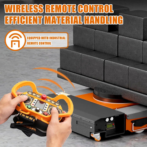 Heavy Duty Electric Machine Moving Sled With Smart Remote Control And 360 Degree Turntable for industrial material handling using remote.