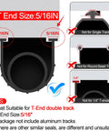 Diagram of Garage Door Bottom Seal Kit 10 Foot Weather Stripping For Double Track Black Rubber Replacement Strip details