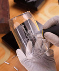 Using 10 Piece Engraver Bits Set With Diamond Point And Tungsten Carbide Steel Bits And Spare Parts For Engraving on glass.
