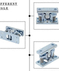Must Have Double Roller Door Catch With Spring Loaded Mechanism For Cabinets And Drawers Easy Install No Special Tools Needed showing different angles.