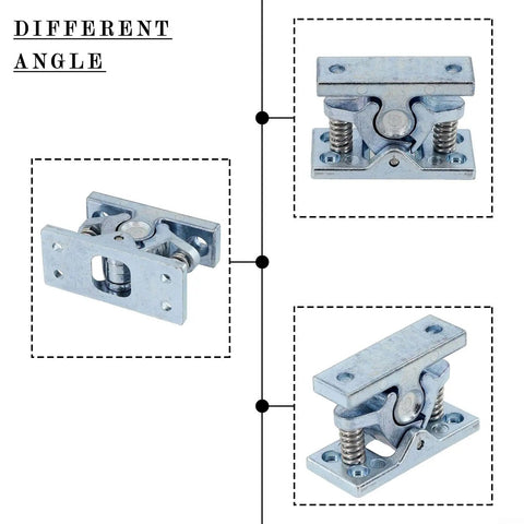 Must Have Double Roller Door Catch With Spring Loaded Mechanism For Cabinets And Drawers Easy Install No Special Tools Needed showing different angles.