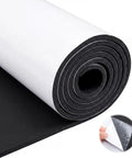 Straight Up Rock Solid Self Adhesive Neoprene Foam Sheet 24 By 60 Inch rolled view showing black sponge material and backing.