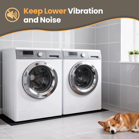 Anti Vibration Mat For Washing Machines And Dryers Foldable Rubber Floor Pad With Waterproof Non Slip Noise Reducing Shockproof Floor Protector For Home Laundry Room And Laundry Area