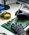 Technician using Easy Apply Solder Paste Rosin Flux 100g Lead Free PCB Solder Paste With Enhanced Bonding Strength on a circuit board