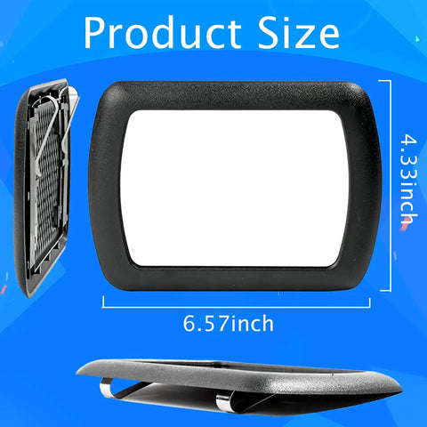 Clip On Car Sun Visor Mirror Universal Fit HD Vanity Mirror with product dimensions 6.57 by 4.33 inches shown