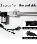 Beefy KDPT007 470 Linear Actuator with round 5 pin and flat 01 pin connectors, 327mm stroke for recliners and bed frames, side view