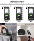 130ft Laser Distance Meter With Dual Bubble Levels, Plus Minus 1/16 Inch Accuracy, Fast Laser Measurements For Area, Volume