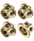 Flange Sleeve Bearings 12Mm Bore 15Mm OD 12Mm Height 4 Pack Self Lubricating Oilless Brass Graphite Bushings For Smooth Linear Motion