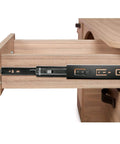 Side view of drawer with Four Pairs Of 8 Inch Beefy Heavy Duty Metal Ball Bearing Side Mount Drawer Slides Quiet Black Glide With Rubber Brake