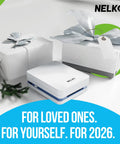 Portable 2x3 Inch Photo Printer For Smartphones On The Go Instant Color Inkjet Printer With Sticky Back Paper shown with gifts