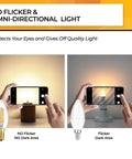 Comparison of no flicker LED and flicker bulb, Efficient 4W LED Candelabra Bulbs 450 Lumens 2700K Soft White Dimmable