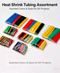 164Pcs Multicolor Heat Shrink Tubing Kit For Electronics DIY Insulation Wire Wrap 8 Sizes Eco Friendly Polyolefin Tubing Set
