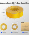Silk Copper PLA Filament 1.75mm, 1kg Spool For 3D Printers, High Dimensional Accuracy 0.02mm, Glossy Silk Finish