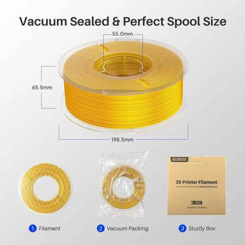 Silk Copper PLA Filament 1.75mm, 1kg Spool For 3D Printers, High Dimensional Accuracy 0.02mm, Glossy Silk Finish