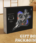 Rad Foam Remote Control Airplane Fighter Jet with Lights in gift box packaging for kids and adults, ideal for indoor and outdoor use