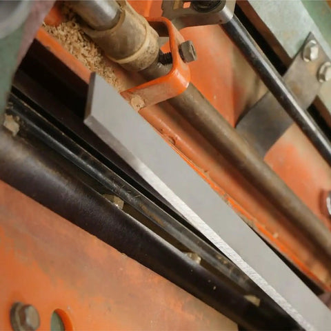 Pro Grade 12 Inch Planer Blades And Thicknesser Knives 3 Pack Reversible Hss Steel Woodworking Tools in machine setup