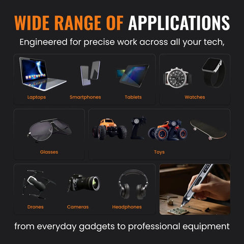 52 In 1 Electric Screwdriver Kit Cordless Mini Power Driver for Electronics PC and Laptop Repair applications overview