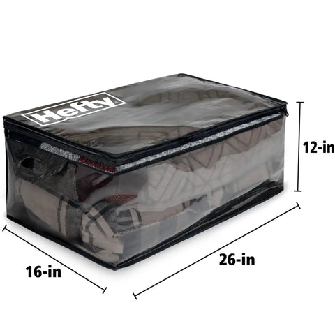 Extra Large Heavy Duty Storage Bags With Double Zippers Water Resistant On The Go Moving Totes With Shoulder Straps Foldable Reusable Packing Organizers 2 Pack Durable Travel and Storage Solution
