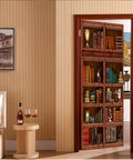 3D Door Mural Wallpaper Stickers Set For Home Decor Self Adhesive And Removable DIY Door Decals Two Piece Large Wall Art Kit for Library