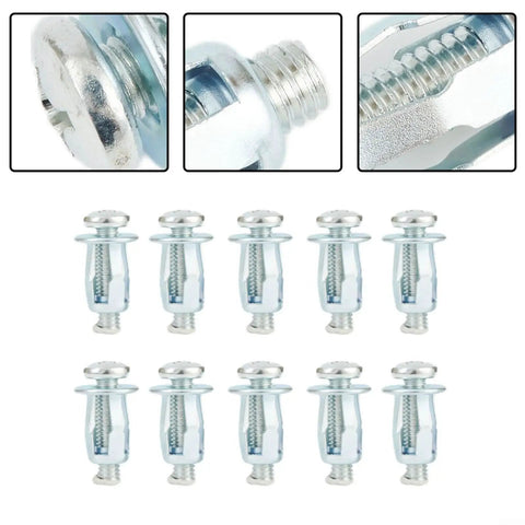 Hollow Wall Anchor Kit For Drywall And Plasterboard Galvanized Carbon Steel Toggle Bolts With Screws M5 And M6 Rust Resistant Nut Sleeve Fasteners DIY Friendly Easy Install And Heavy Duty Mounting Hardware, 10-piece set