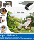 5MP 4G Solar Outdoor Security Camera Featuring Sharp Human Detection And Always On Deck Color Night Vision for monitoring family interactions outdoors.