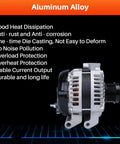 Side view of Drop-In 160 Amp Alternator Replacement For 2015-2017 Chrysler 200 3.6L And 2014-2022 Jeep Cherokee V6 3.2L generator
