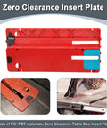 Zero Clearance Table Saw Insert Plate For SKIL TS6307-00 Replacement STZ6307, red aluminum with adjustable height mechanism