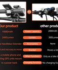 Comparison of Beefed-Up 2400 Lumen Bicycle Headlight With 10000mAh Battery Pack and other product features