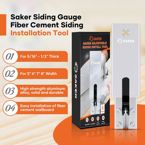 Pro Grade Adjustable Siding Install Tool With Mounting Bracket Gauges For Fiber Cement Siding Aluminum Fits Five Sixteenth To One Half Inch Thick Panels Widths Five Six Seven Eight Inches Simple To Use For Precise Gaps And Fast Install