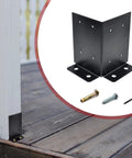 4 Pack Post Anchor Brackets Kit For 4x4 6x6 8x8 Wood Posts For Deck Supports Porch Railings And Handrails Heavy Duty Adjustable Base