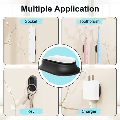 Magnetic Remote Control Holder With Self Adhesive Wall Mount 6 Pack Upgraded Silicone Organizer showing multiple uses.