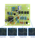Beginner Friendly Soldering Practice Kit With Multiplex Waveform Generator Plug In Circuit Board Learn Soldering Skills Includes 29 Components And 17 Plug In Parts For Hands On Electronics Projects featuring PCB with waveform graphs