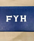 Blue box with "FYH" logo, packaging for One Piece Heavy Duty 35mm Stainless Steel Pressed Covers With PB Finish For Cabinets And Equipment