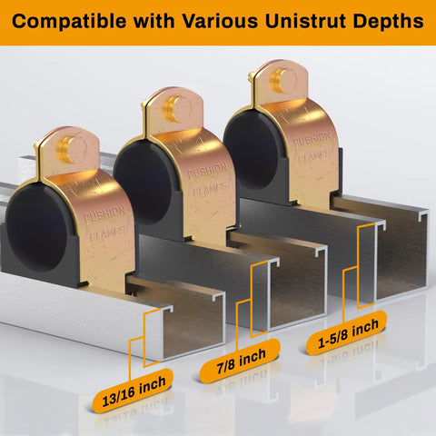 Solid Rubber Cushion Strut Clamp Half Inch Outer Diameter For Copper Pex And Cpvc Piping 10 Pack Zinc Plated Steel Pipe Bracket With Heat Resistant Liner To Knock Out Loud Plumbing Buzz And Stop Boring Line Vibration Fast On Any Residential Upgrade