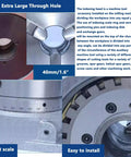 Heavy Duty Beast Rotary Table With 6 Inch 3 Jaw Chuck And Precision Indexing Head showing large through hole and scale features.