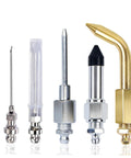 7 Piece Grease Gun Needle Tip Kit With 3 Nozzles, Needle Dispenser, Rubber Tip, Straight And Elbow Adapters For Bearings And Tight Spaces